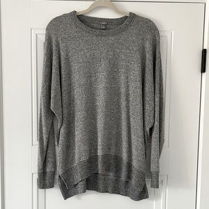 Aerie Oversized Cozy Loungewear Sweatshirt Heather Gray Long Sleeve